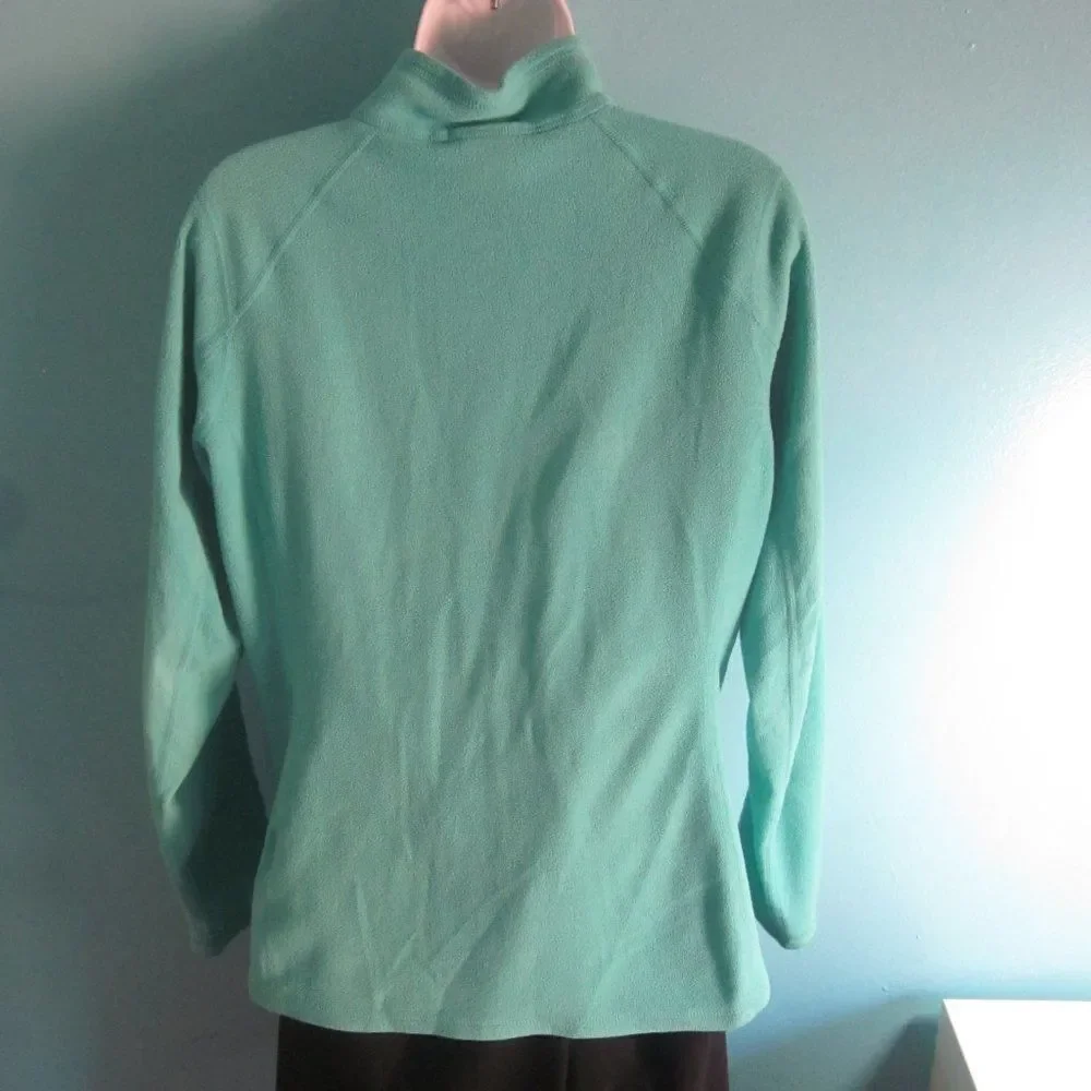 The North Face Womens Size M  Polartec Fleece Jacket 1/4 Zip Light Aqua Blue 42B